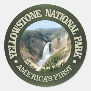 Sticker Rond Parc national de Yellowstone (chutes)