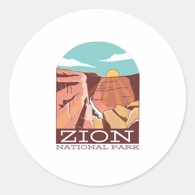 Sticker Rond Parc national de Zion (Devant)