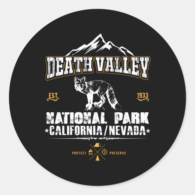 Sticker Rond Parc national Death Valley Californie (Devant)