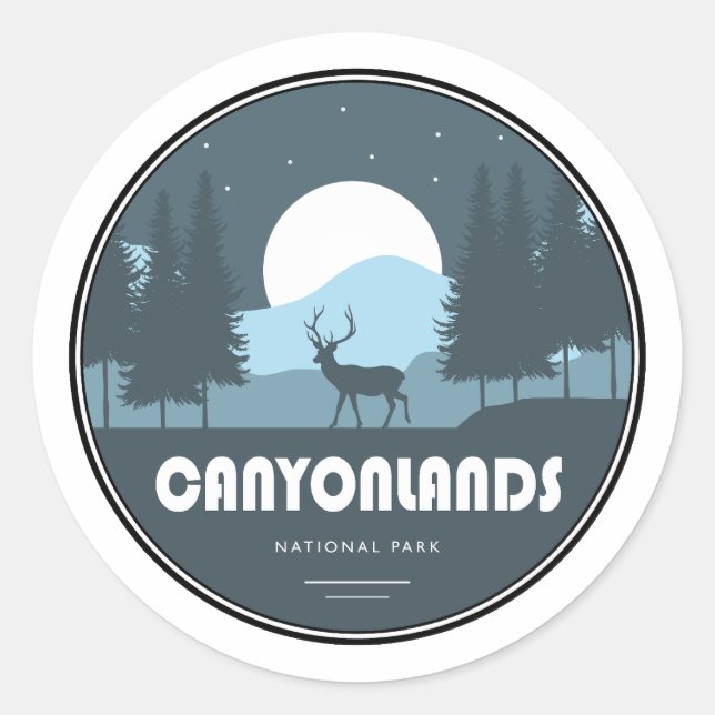 Sticker Rond Parc national des Canyonlands Deer (Devant)