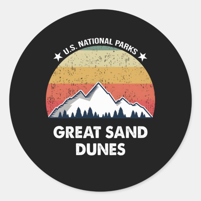 Sticker Rond Parc national des Dunes de sable (Devant)