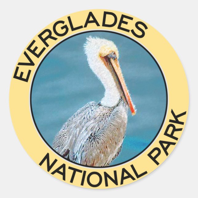 Sticker Rond Parc national des Everglades (Devant)