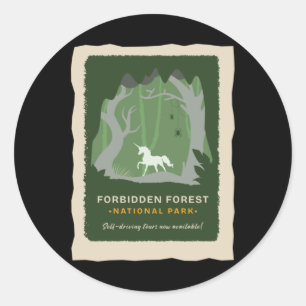 Sticker Rond Parc national des Forêts interdites Créatures magi