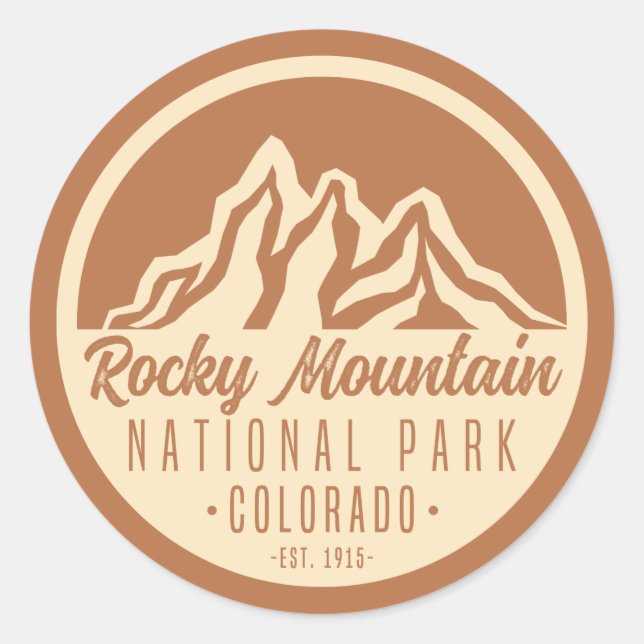 Sticker Rond Parc national des Rocheuses Colorado (Devant)