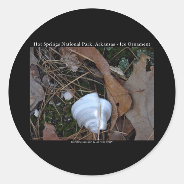Sticker Rond Parc national des sources chaudes, AR - Cadeaux or (Devant)