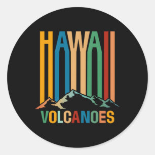 Sticker Rond Parc national des volcans d'Hawaii Conduite des vi