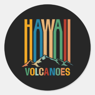 Sticker Rond Parc national des volcans d'Hawaii Conduite des vi