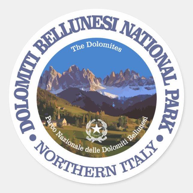 Sticker Rond Parc national Dolomiti Bellunesi (c) (Devant)