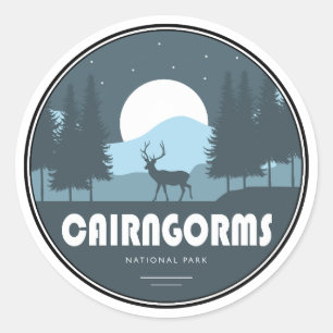Sticker Rond Parc national du Caire Ecosse Cerf