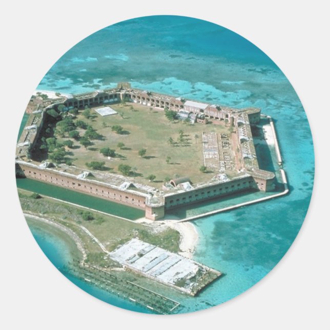Sticker Rond Parc national du Fort Jefferson (Devant)
