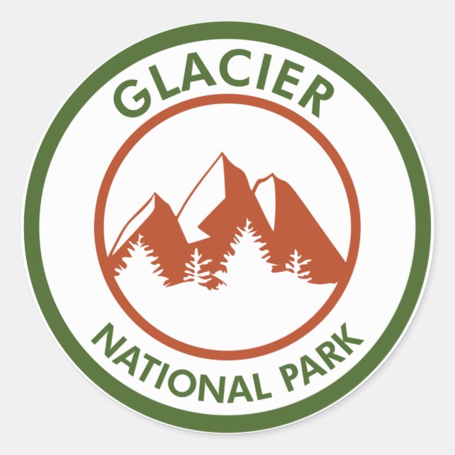 Sticker Rond Parc national du Glacier (Devant)