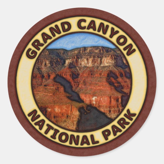 Sticker Rond Parc national du Grand Canyon (Devant)