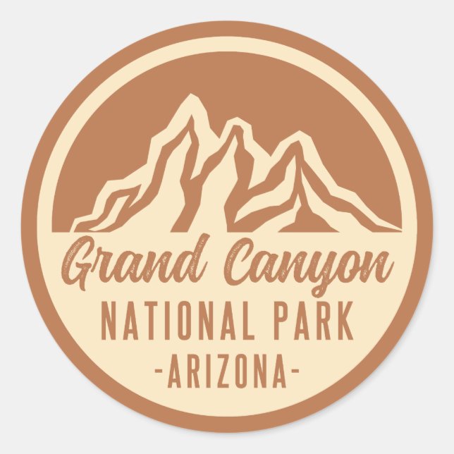 Sticker Rond Parc national du Grand Canyon Arizona (Devant)