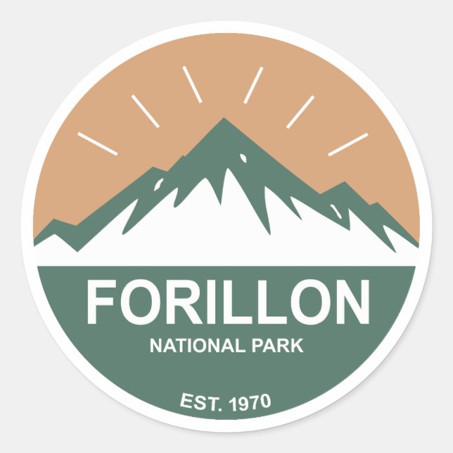 Sticker Rond Parc national Forillon (Devant)
