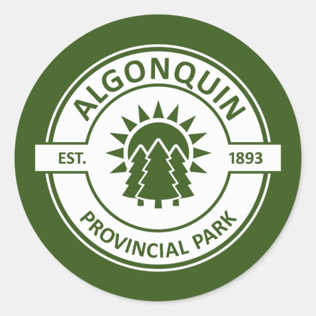 Sticker Rond Parc provincial Algonquin (Devant)