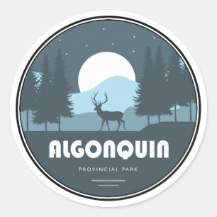 Sticker Rond Parc provincial Algonquin Deer
