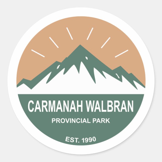 Sticker Rond Parc provincial Carmanah Walbran (Devant)