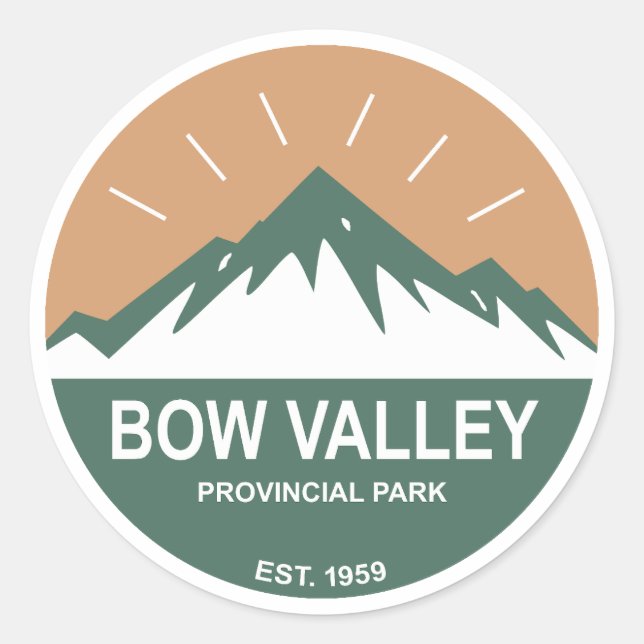 Sticker Rond Parc provincial de Bow Valley (Devant)