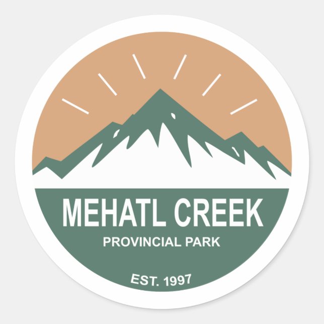 Sticker Rond Parc provincial de Mehatl Creek (Devant)