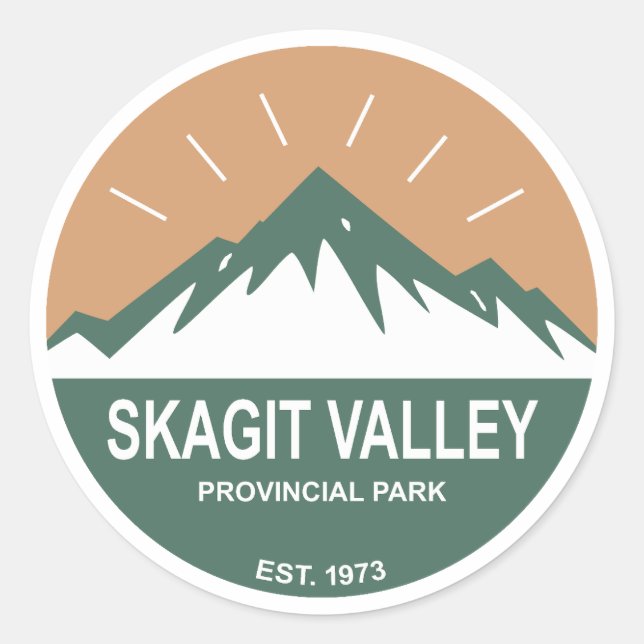 Sticker Rond Parc provincial de Skagit Valley (Devant)