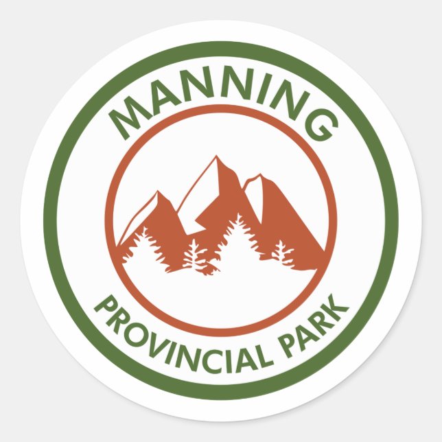 Sticker Rond Parc provincial Manning (Devant)