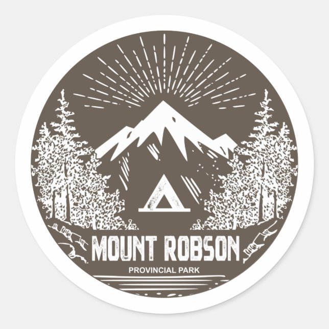 Sticker Rond Parc provincial Mount Robson (Devant)