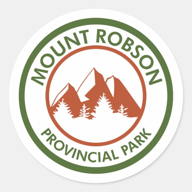 Sticker Rond Parc provincial Mount Robson (Devant)