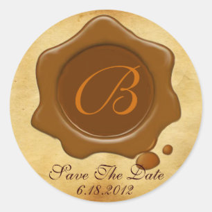 Sticker Rond PARCHOIX Brown DE SCEAUX EN CIRE
