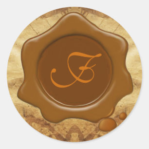 Sticker Rond PARCHOIX Brown DE SCEAUX EN CIRE