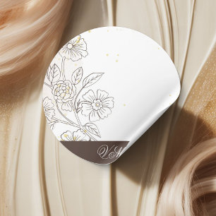 Sticker Rond Parcourir le Mariage Amour