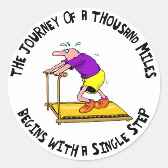 Sticker Rond Parcours De Mille Miles - Motivation Pour L'Exerci (Devant)