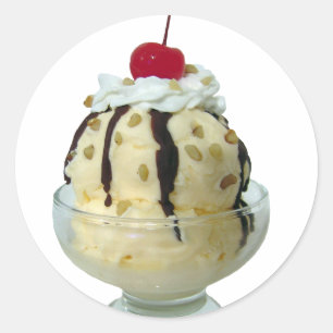 Sticker Rond Parfait chaud de fondant