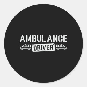 Sticker Rond Parfait Chauffeur Ambulance Param Urgence