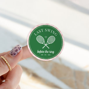 Sticker Rond Parfait Match Dernier Swing Tennis Enterrement de 