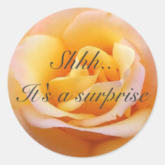 Sticker Rond Parfait Rose - Shh. C'est une surprise