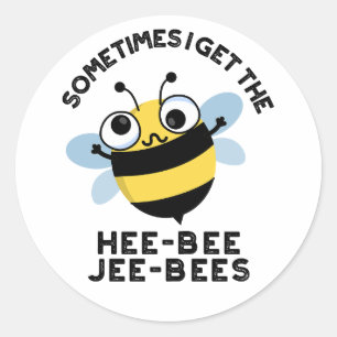 Sticker Rond Parfois, J'Ai Des Puns D'Abeille De Jeebee