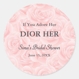 Sticker Rond Parfum haut de gamme de luxe Thème Pink Party Favo