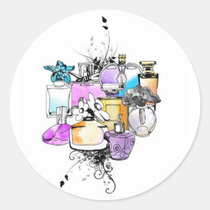 Sticker Rond Parfums Art