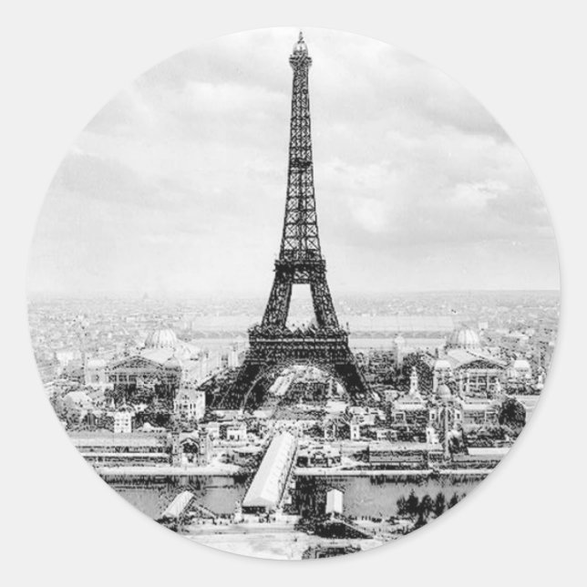 Sticker Rond Paris 1889 (Devant)