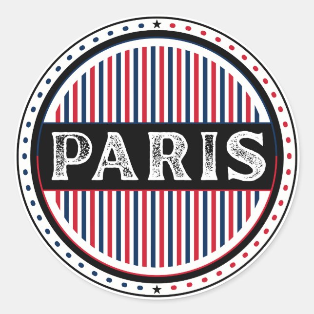 Sticker Rond Paris City Pride Emblem – French Identity (Devant)