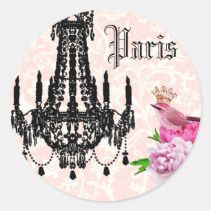 Sticker Rond Paris dans mon esprit, Enveloppe sceaux