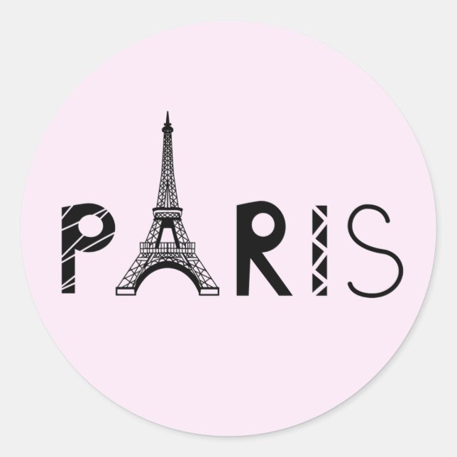 Sticker Rond Paris, France | Tour Eiffel (Devant)