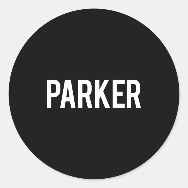 Sticker Rond Parker - Cool New Funny Name Fan Gift Tee  (Devant)