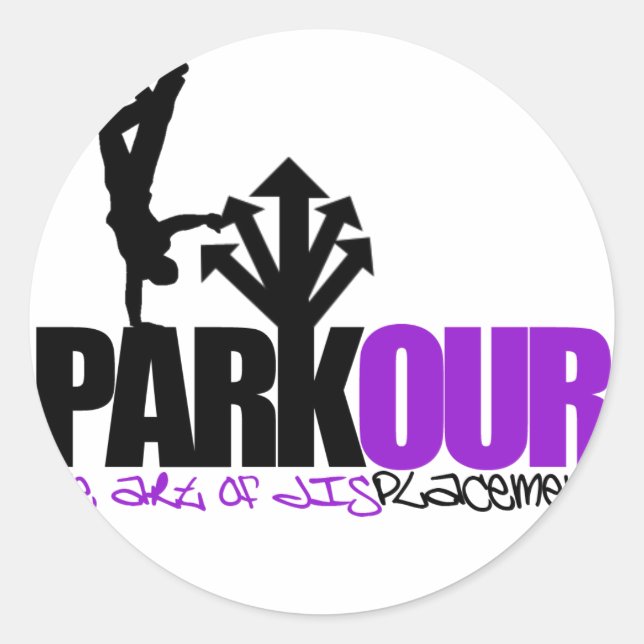 Sticker Rond Parkour (Devant)