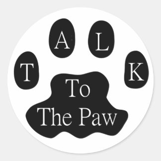 Sticker Rond Parler Au Paw