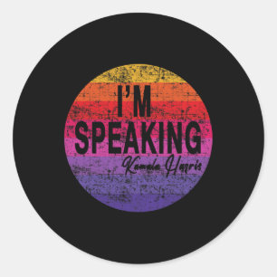 Sticker Rond Parler Kamala Harris 3