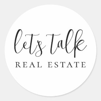 Sticker Rond Parlons immobilier