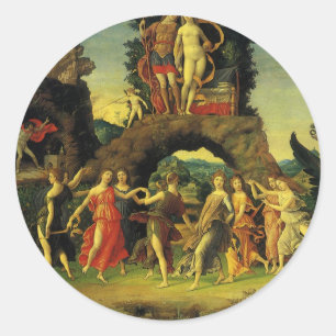 Sticker Rond Parnasse, Mars et Vénus d'Andrea Mantegna