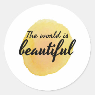 Sticker Rond paroles d'affirmation d'amour personnel
