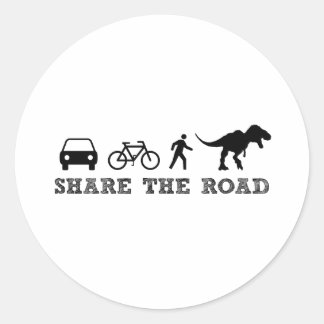 Sticker Rond Partager la route